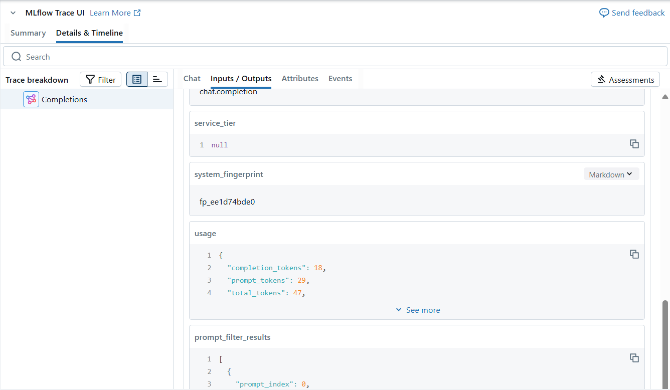 MLFlow Trace UI